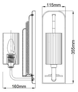 Quintiesse QN-KIMROSE1-BNB - Nástenné svietidlo KIMROSE 1xE14/40W/230V zlaté