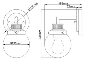 Quintiesse QN-POPPY1-HB-BATH - Kúpeľňové nástenné svietidlo POPPY 1xE27/60W/230V IP44 zlaté