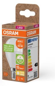 LED žiarovka z recyklovaného plastu P45 E14/7,5W/230V 2700K - Osram