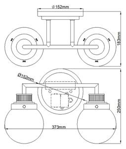 Quintiesse QN-POPPY2-HB-BATH - Kúpeľňové nástenné svietidlo POPPY 2xE27/60W/230V IP44 zlatá