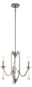 Quintiesse QN-KARLEE3 - Luster na tyči KARLEE 3xE14/60W/230V matný chróm