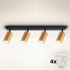 Brilagi - LED RGBW stmievateľné bodové svietidlo SELE DIAMANT 4xGU10/4,8W/230V zlaté