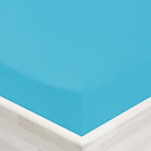 Jersey napínacie prestieradlo JR-017 Azúrovo modré 90 x 200 - výška 20 cm
