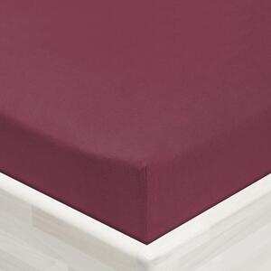 Jersey napínacie prestieradlo JR-011 Bordó 90 x 200 - výška 20 cm