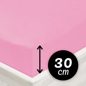 Jersey napínacie prestieradlo na vysoký matrac JR-008 Ružová lila 80 x 200 - výška 30 cm