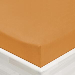 Jersey napínacie prestieradlo JR-022 Okrové 90 x 200 - výška 20 cm