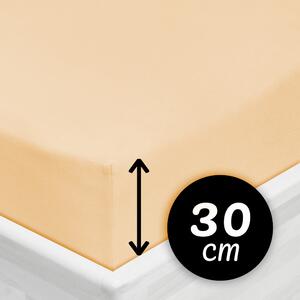 Jersey napínacie prestieradlo na vysoký matrac JR-021 Púdrové 80 x 200 - výška 30 cm