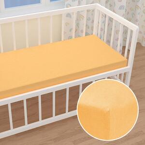Detské jersey napínacie prestieradlo do postieľky JR-004 Marhuľové 60 x 120 x 10 cm - do postieľky
