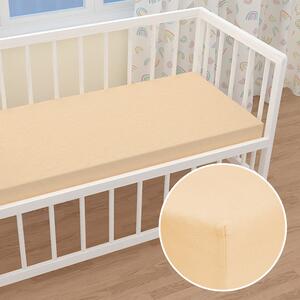 Detské jersey napínacie prestieradlo do postieľky JR-021 Púdrové 60 x 120 x 10 cm - do postieľky