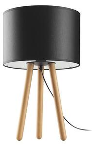 TLG Stolná škandinávska lampa TOKYO, 1xE27, 60W, guľatá, čierna
