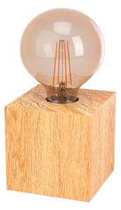 EGLO Vintage stolná drevená lampa PRESTWICK 2, 1xE27, 40W, hnedá