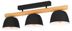 EGLO Moderné stropné osvetlenie SHERBURN, 3xE27, 40W, čierne