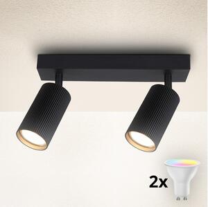Brilagi - LED RGBW stmievateľné bodové svietidlo SELE MODERN 2xGU10/4,8W/230V čierne