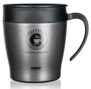 Banquet Termohrnček cestovný TAZZA 330 ml, antracit