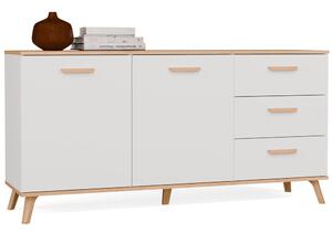 TP Living Komoda Olympo 2D3S 150 cm biela/dub Artisan