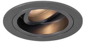 Moderné zabudované bodové svetlo tmavosivé GU10 50 mm okrúhle výkyvné - Chuck