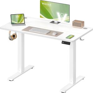 SONGMICS Elektricky nastaviteľný písací stôl Vasagle Foral II 100 cm biely