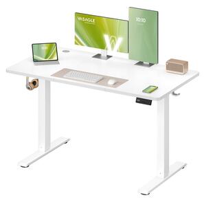SONGMICS Elektricky nastaviteľný písací stôl Vasagle Foral II 120 cm biely
