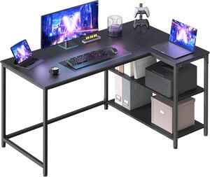 SONGMICS Rohový písací stôl Vasagle Endas 120 cm čierny
