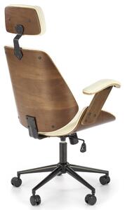 Kancelárska stolička AGNOZAU orech/krémová