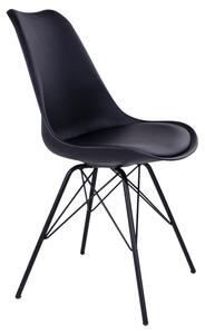 Jedálenská stolička ALU I čierna