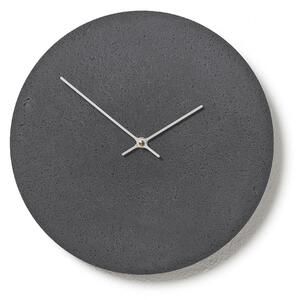 Nástenné betónové hodiny CLOCKIES, 29cm, okrúhle, bridlicové