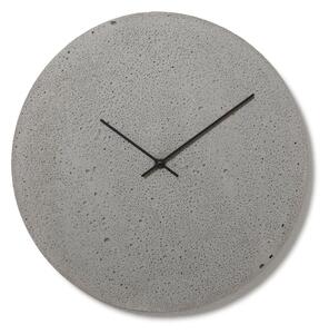Nástenné betovoné hodiny CLOCKIES, 49cm, okrúhle, šedé