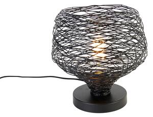 Dizajnová stolná lampa čierna 26 cm - Sarella