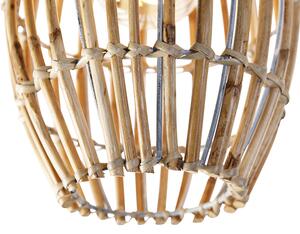 Vidiecke stropné svietidlo bambusové s bielou - Canna Capsule
