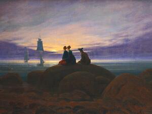 Umelecká tlač Moonrise over the Sea (Sunset / Moonlight / Sunrise Etc.) - Caspar David Friedrich, (40 x 30 cm)