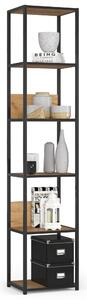 Ak furniture Industriálny regál Lamon 40 cm čierny/dub craft