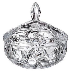 Bohemia Crystal dóza s viečkom Nova Pinwheel 150mm
