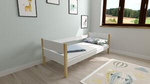 Detská posteľ Tina bielá/sosna 180 x 80 cm + rošt ZADARMO