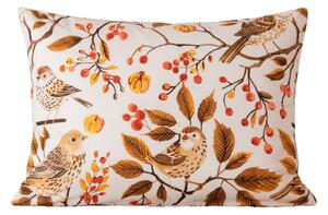 Obliečka na vankúš z mikrovlákna BIRDS PUMPKIN 50x70 cm, hnedý