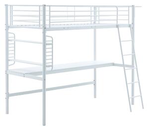HALMAR Poschodová posteľ DOLCE 90x200 s písacím stolom a organizérom biela