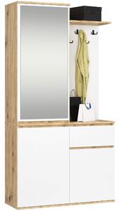 Ak furniture Predsieňová stena Entro biela/dub artisan