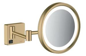 Hansgrohe AddStoris - Kozmetické nástenné zrkadlo s LED osvetlením, kefovaný bronz 41790140