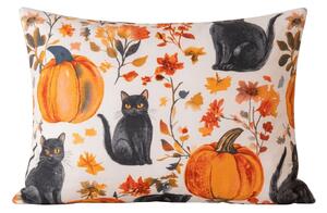 Obliečka na vankúš z mikrovlákna CATS AND PUMPKINS 50x70 cm, farebný