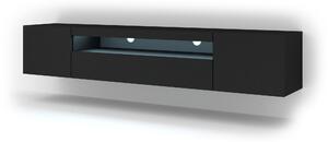 TV stolík/skrinka Aurora 200 (čierna matná) (LED). Vlastná spoľahlivá doprava až k Vám domov. 1057708