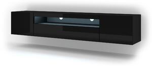 TV stolík/skrinka Aurora 200 (čierny lesk) (LED). Vlastná spoľahlivá doprava až k Vám domov. 1057712