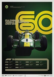 Umelecká tlač Formula 1 Decades - 60's Lotus