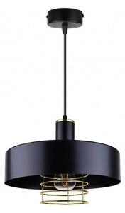 Moderná kovová závesná lampa Loft, zlatá