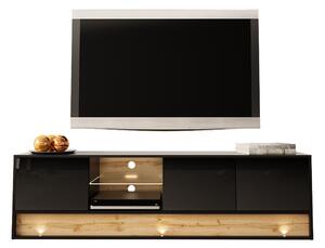 TV stolík/skrinka Gallina 180 (čierna). Vlastná spoľahlivá doprava až k Vám domov. 1057935