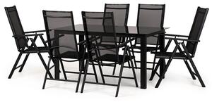ZÁHRADNÉ KOMBO bioklimatická pergola s lamelami BestBerg BBP-12G + záhradný jedálenský set 6+1 BestBerg BBGF-53B