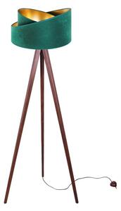Štýlová stojanová lampa s velúrovým akcentom Milan