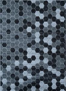 Koberec Lagos 1675 Dark Grey – sivočierny obdĺžnikový koberec Rozmer: 80x150 cm