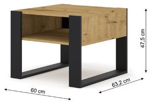 Konferenčný stolík Molli 60 (dub artisan). Vlastná spoľahlivá doprava až k Vám domov. 1060972