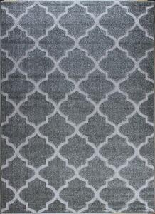 Koberec Lagos 1052 GREY – sivý obdĺžnikový koberec so vzorom Rozmer: 80x150 cm