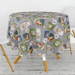 Obrus ​​PVC okrúhly FL-1388-03 – Vianoční (rôzne veľkosti)