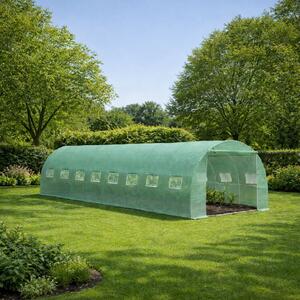 Záhradný fóliovník BestBerg BBGT‑24G / 24 m² / 8 × 3 × 2 m / zelená